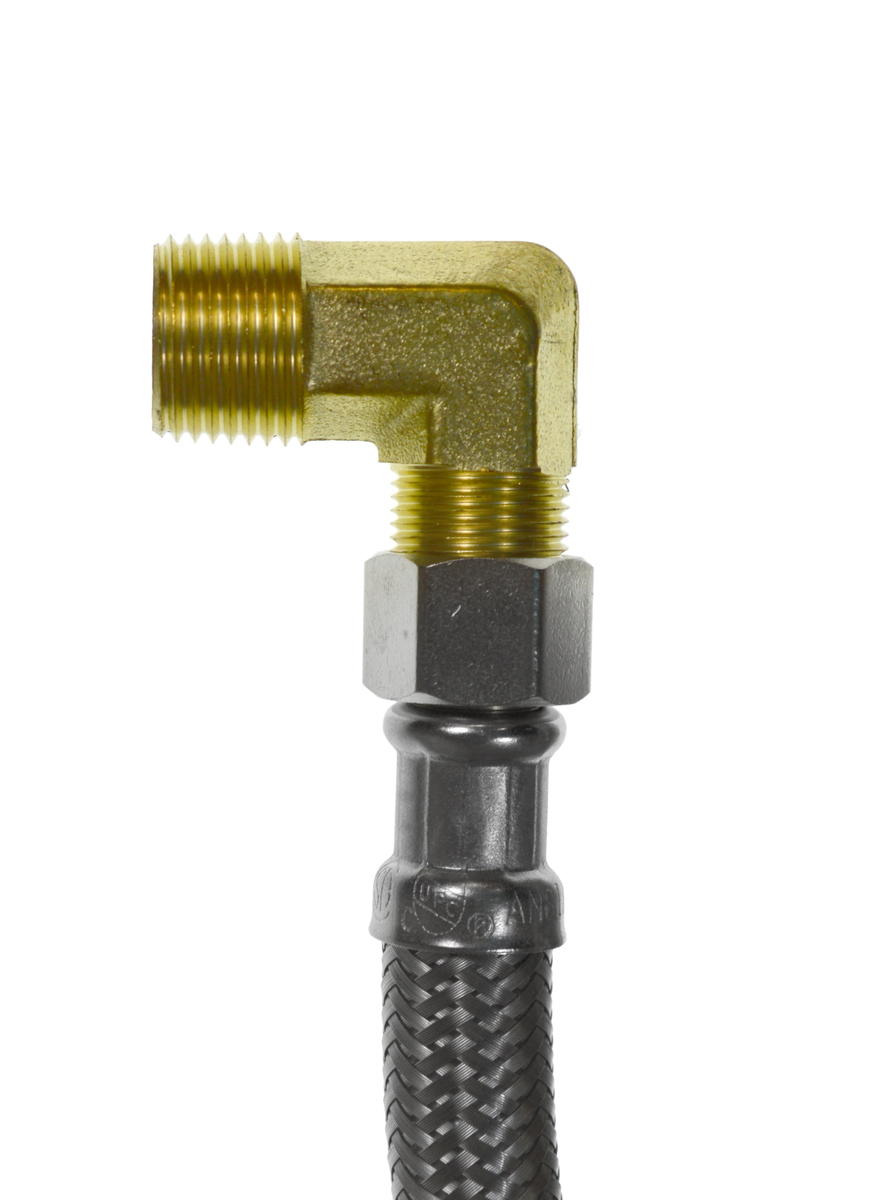 3241-600 - Genuine OEM Aqua-Dynamic Universal 60" Dishwasher Supply Line, Includes 2 Elbows, Stainless